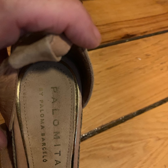 Palomitas Beige Suede Wedge 4 inch Size 39 Made in Spain - Picture 7 of 7